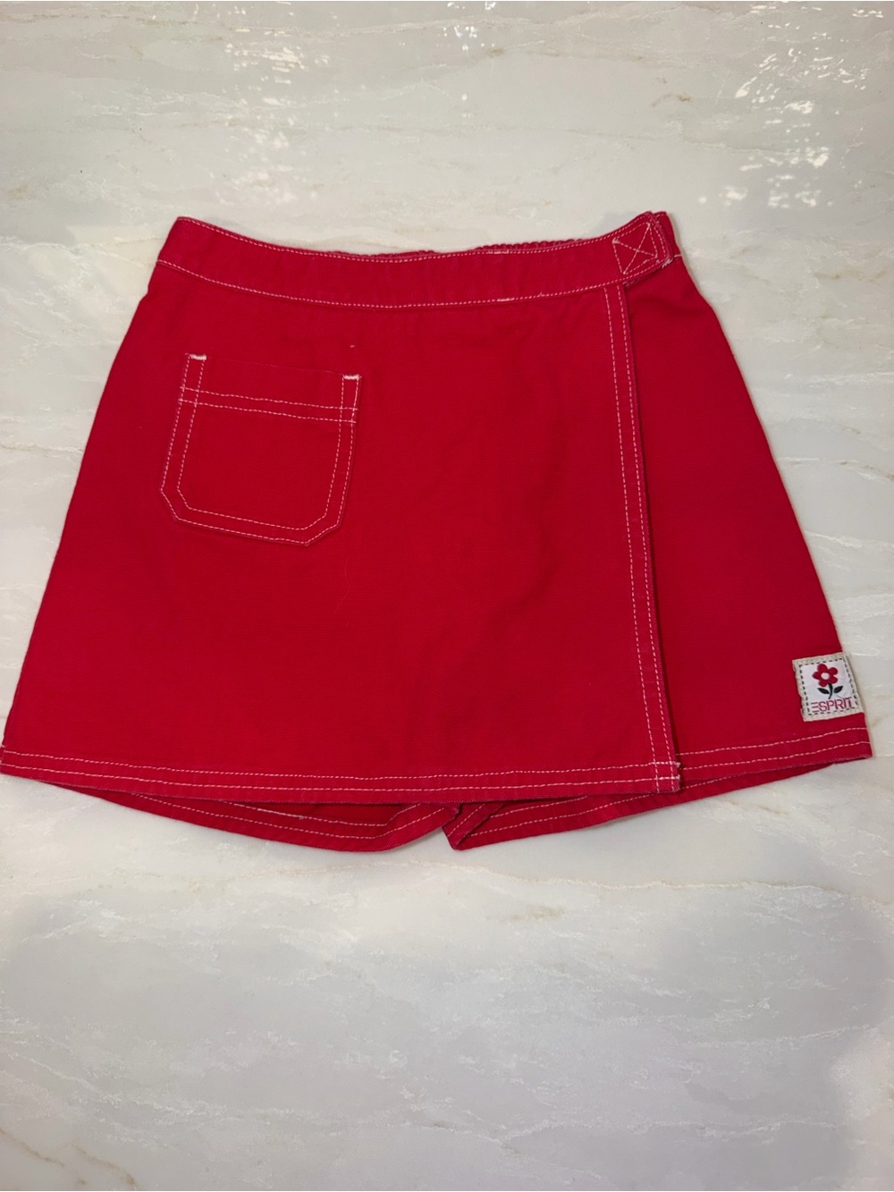 Esprit Mini Red Wrap Skort Girls Size 5